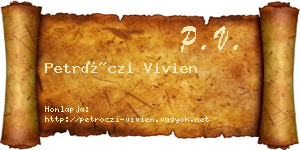 Petróczi Vivien névjegykártya